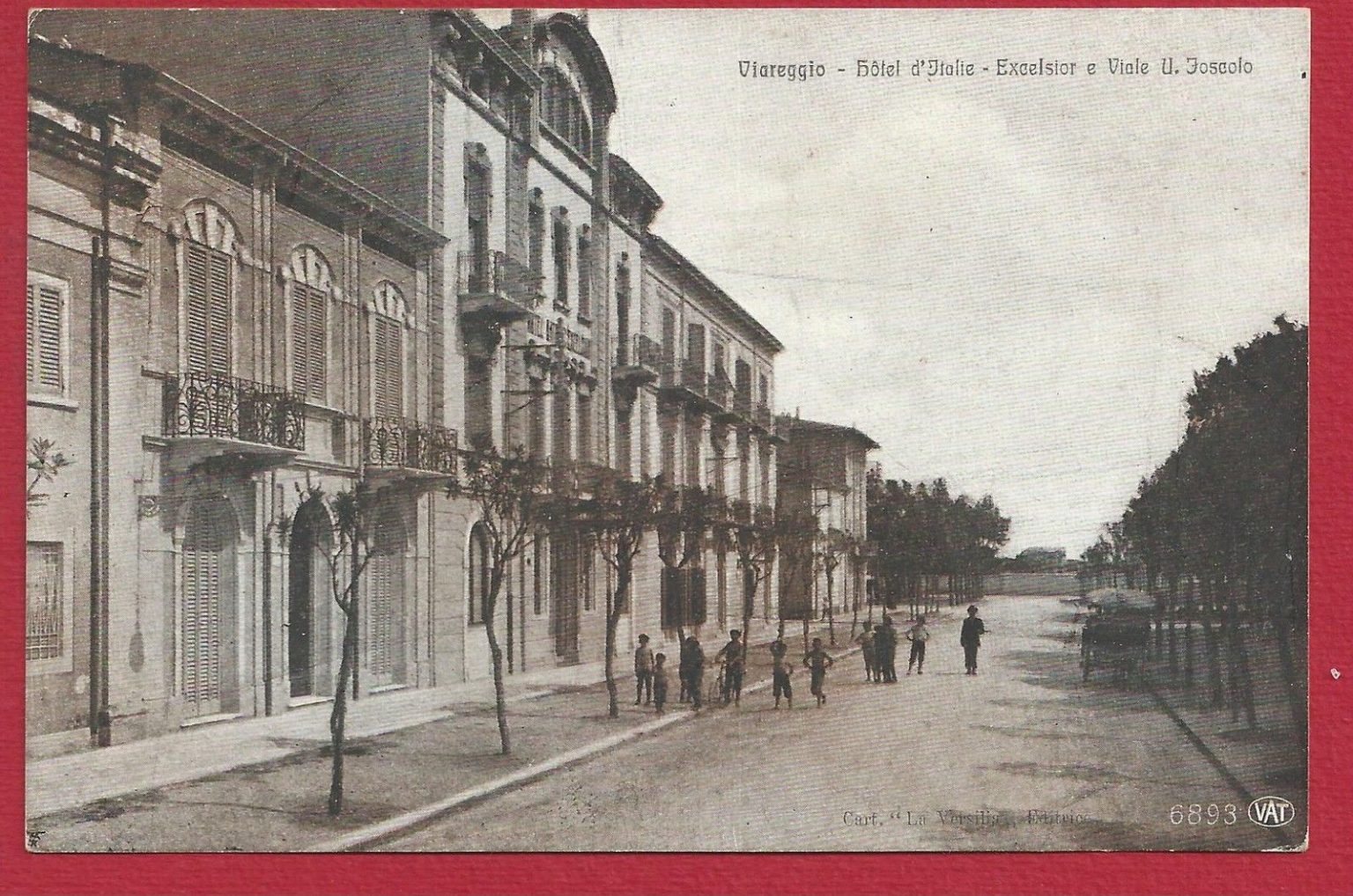 1919 Viareggio Hotel D Italie Excelsior E Viale U Foscolo Viaggiata Filatelia De Simoni