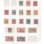 1921-23 ALEXANDRIE - Yvert  n° 35/48+38a+40a+41a 18 valori MLH/* Firmati A.Diena