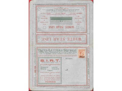 1922-23 REGNO, BLP n° 7  20 cent. arancio BUSTA SPECIALE NUOVA COMPLETA