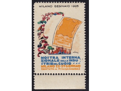 1925 Milano - Mostra Internazionale delle industrie del cuoio MNH/**