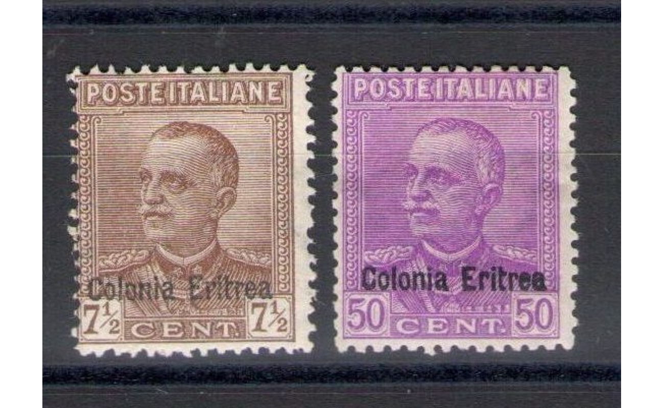 1928-29 ERITREA, Michetti soprastampati , n° 142/43 , MLH*