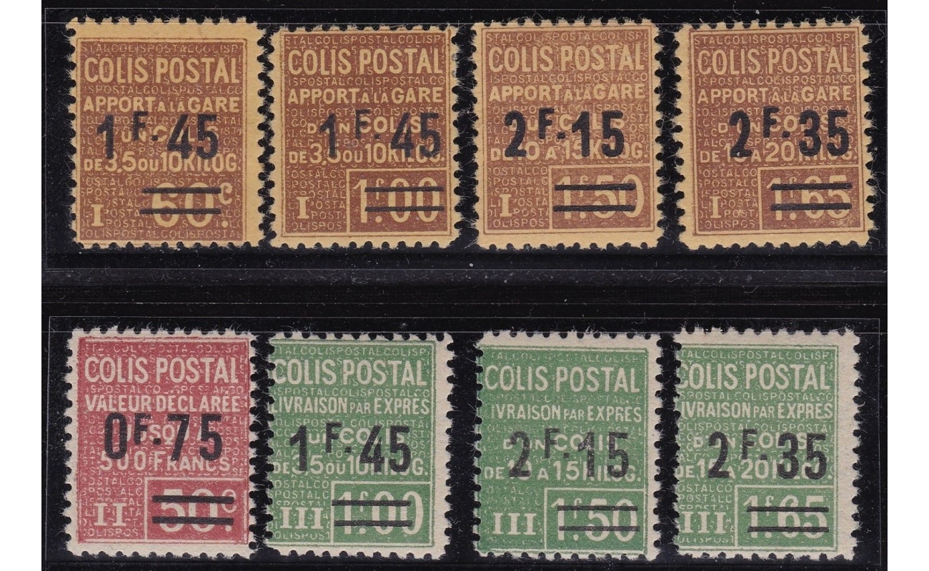 1928-29 FRANCIA - Pacchi Postali n 88/94  8 valori MLH*