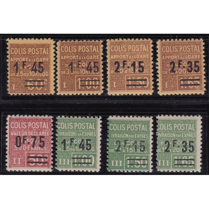1928-29 FRANCIA - Pacchi Postali n 88/94  8 valori MLH*