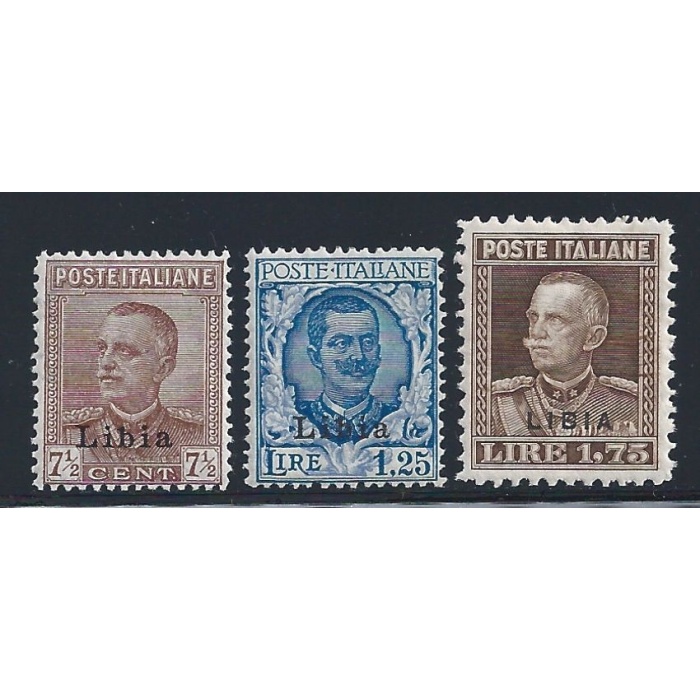 1928-29 LIBIA, n° 78/80  MLH/* CENTRATI