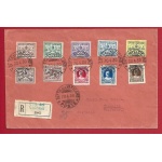 1930 Vaticano ,Pio XI ,Serie Conciliazione n° 1/10 , su lettera viaggiata per la Germania