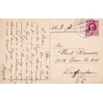 1930 Vaticano ,  Pio XI 80 cent rosso carminio n° 8 su cartolina per gli Stati Uniti