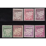 1931 ANDORRA FRANCESE,  Tasse n° 2/8  7 valori  MNH/**