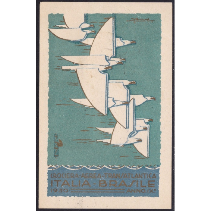1931 TRIPOLITANIA, Virgilio n° 78+ A 4 + vignetta su aerogramma Tripoli - Roma