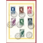 1936 Vaticano n. 47/53 USATI su cartoncino ricordo