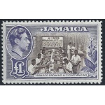 1949 JAMAICA - SG 113a Giorgio VI° 1£  MLH*