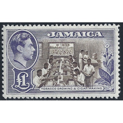 1949 JAMAICA - SG 113a Giorgio VI° 1£  MLH*