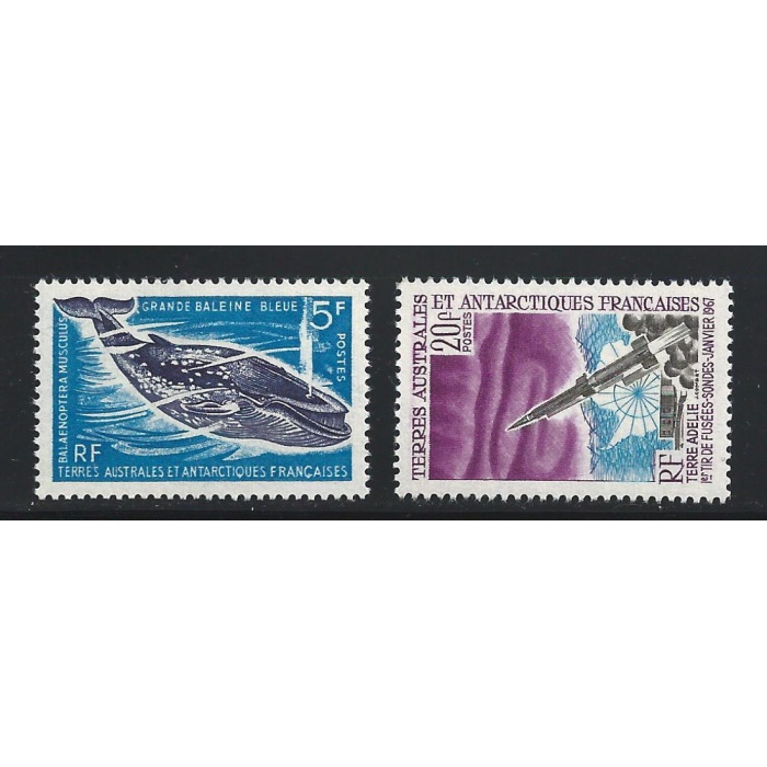 1966-67 ANTARTICO FRANCESE - Yvert n° 22/23  MNH**