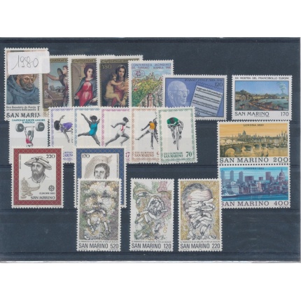1980 San Marino , francobolli nuovi , Annata Completa 20 valori - MNH**