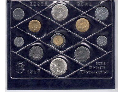1988 Italia , Repubblica Italiana , Monetazione divisionale Annata completa in confezione originale - FDC