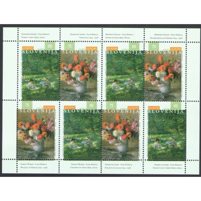 1996 EUROPA CEPT Slovenia/Slovenija 1 Minifogli di 4 copie MNH**