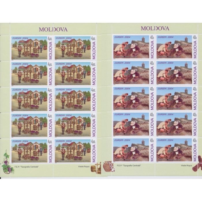 2004 EUROPA CEPT Moldavia Minifogli "Le Vacanze"  MNH**