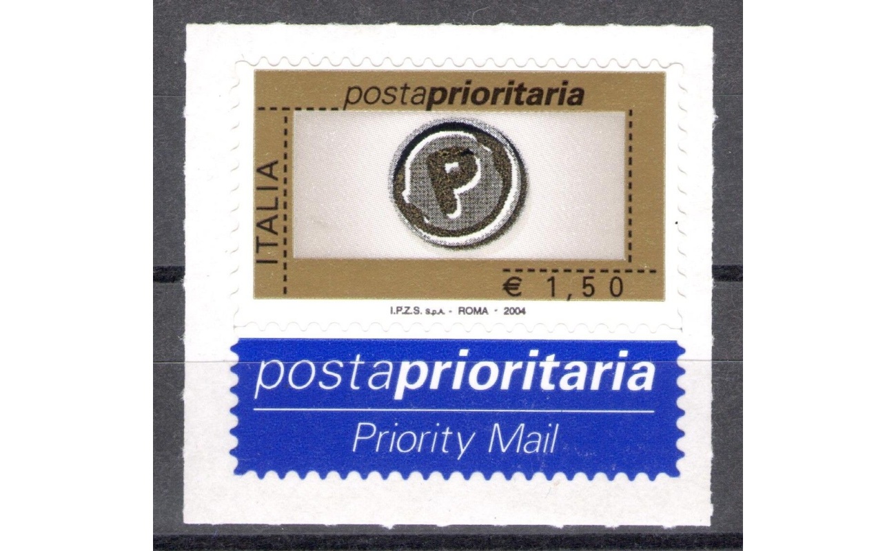 2004 Repubblica Posta Prioritaria 1,50 € grigio perl nero grigio n° 2785 MNH**