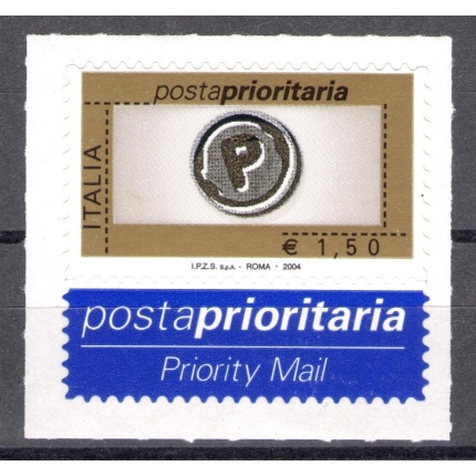 2004 Repubblica Posta Prioritaria 1,50 € grigio perl nero grigio n° 2785 MNH**