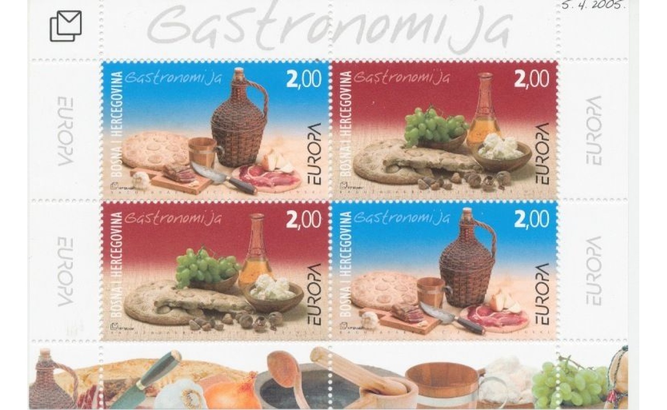 2005 EUROPA CEPT, Bosnia Erzegovina Croata Minifoglio "Gastronomia"  MNH**