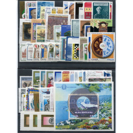 2008 Italia Repubblica, francobolli nuovi , Annata Completa 66 valori + 1 Foglietto - MNH**