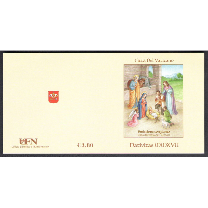 2017 Vaticano , Libretto Natività , Emissione Congiunta con Monaco , MNH **