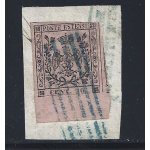 1852 MODENA, n° 2 usato su frammento  UN MARGINE CORTO