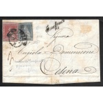 1853 Toscana, n° 4b+5e  su LETTERA per Cesena Firma A.Diena / Raybaudi