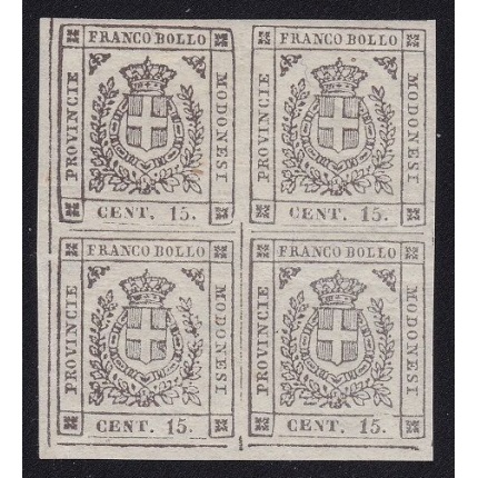 1859 Modena Governo Provvvisorio, n° 14 grigio */** Certificato Bolaffi