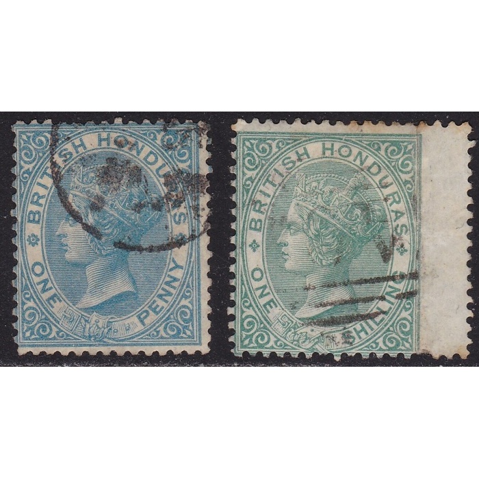 1865 BRITISH HONDURAS, SG 1+3 USATI