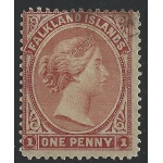 1878 FALKLAND - SG n° 1  1p. claret  USED