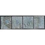 1880 GRAN BRETAGNA - n° 57 2p1/2 azzurro TAVOLE 17-20 USATE