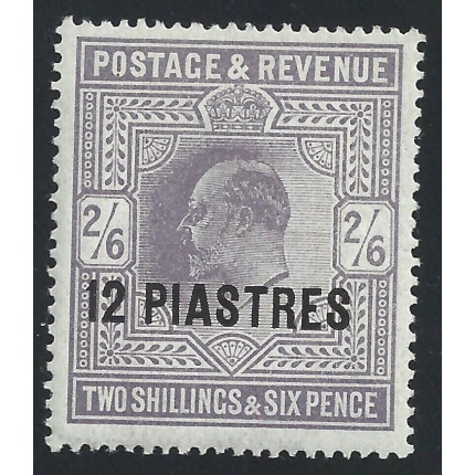 1903 BRITISH LEVANT - SG 11  12 piastres on 2sh6  MLH/*