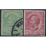 1906 REGNO, n° 81/82  LEONI  USATI NON DENTELLATI