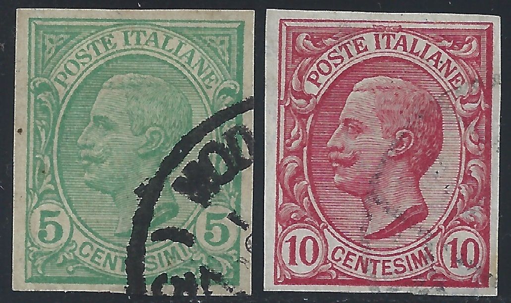 1906 REGNO, n° 81/82  LEONI  USATI NON DENTELLATI