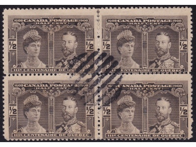 1908 CANADA, SG 188  block of USED