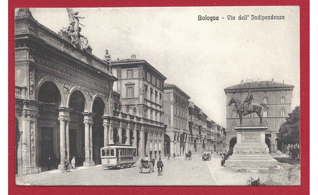 1916 Bologna, Via dell'Indipendenza VIAGGIATA