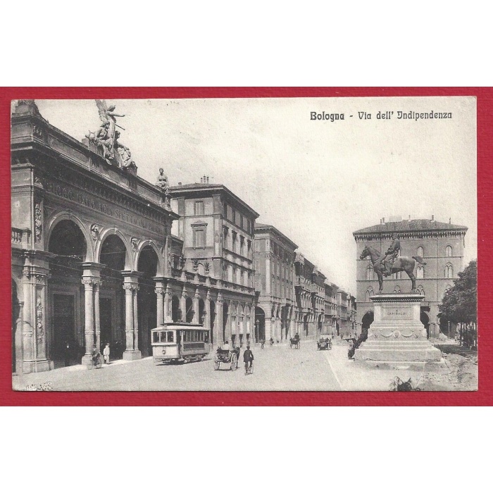 1916 Bologna, Via dell'Indipendenza VIAGGIATA