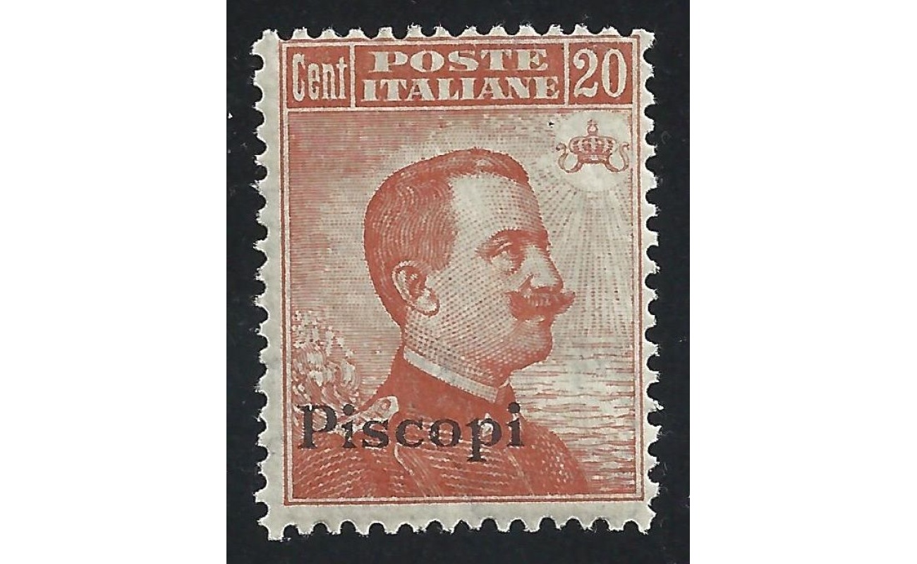 1917 EGEO PISCOPI, n° 9  20c. arancio  MLH/*
