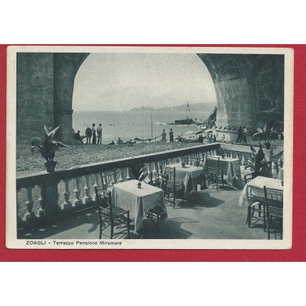 1920 ca. ZOAGLI, Terrazzo Pensione Miramare NUOVA