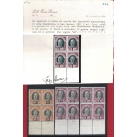 1927 SAN MARINO, n° 130/132  MNH/** QUARTINA BORDO DI FOGLIO Cert. E.Diena