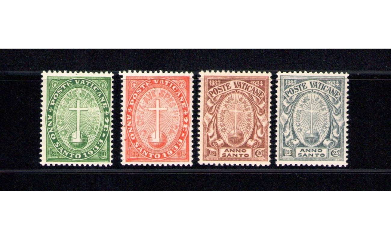 1933 Vaticano , Francobollo nuovi, Serie Anno Santo 4 val n. 15/18 MNH**