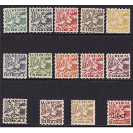 1931-41 CURACAO - PA n° 4/15 (MLH/*) + 16 (MNH/**) 14 valori