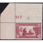 1931 Italia, Regno, Sant' Antonio , n. 299 dentellato 12 - MNH ** Numero di Tavola ed Angolo di Foglio Firma Bolaffi