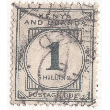 1933 KENYA, UGANDA TANGANIKA - SG D6 1s. grey-green DENTELLATO 15x14 USED