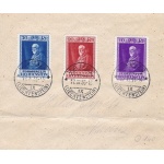 1933 LIECHTENSTEIN, n° 114/116 serie annullata su lettera non viaggiata