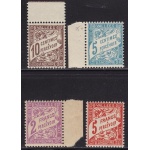 1937-41 ANDORRA FRANCESE,  Tasse n° 17/20  4 valori  MNH/**
