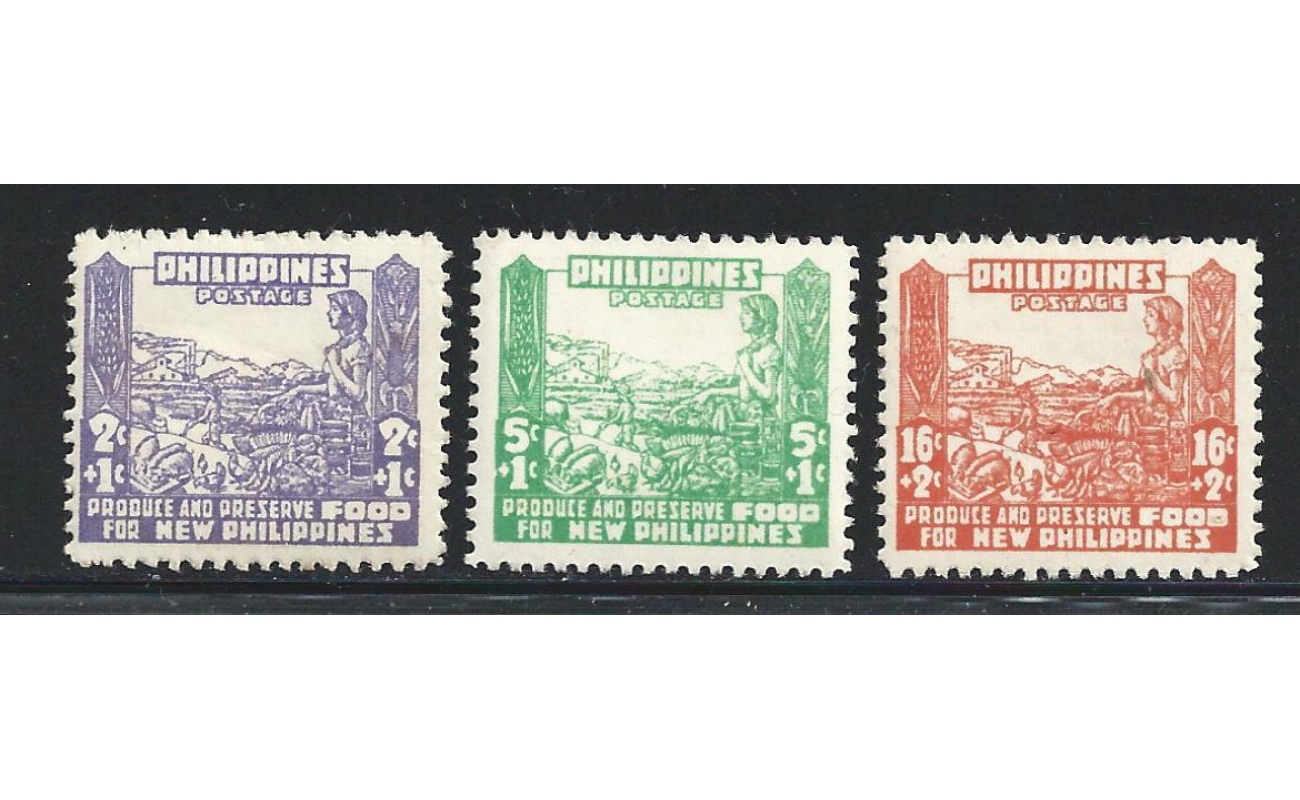 1942 FILIPPINE - SG J9/J11  3 valori  */MH