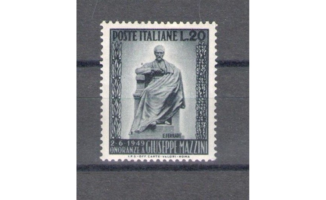 1949 Italia - Repubblica,  Mazzini 1 valore , n° 604 - MNH**