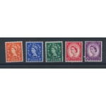 1958/59 GRAN BRETAGNA GREATBRITAIN ElisabettaII 343r/48r F. rovesciata MNH**