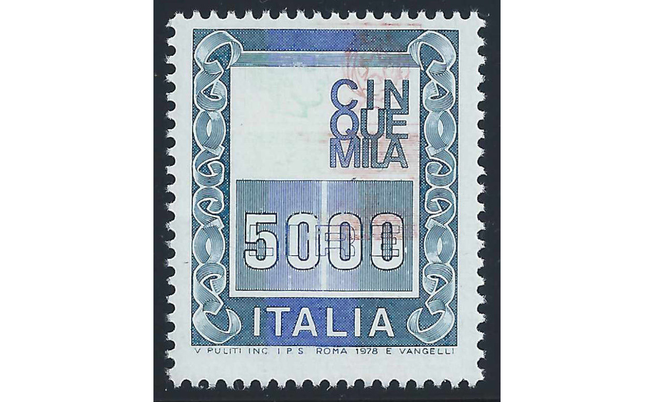 1978 Italia - Repubblica, n° 1056 Ad Lire 5.000 VARIETA' SIRACUSANA MANCANTE